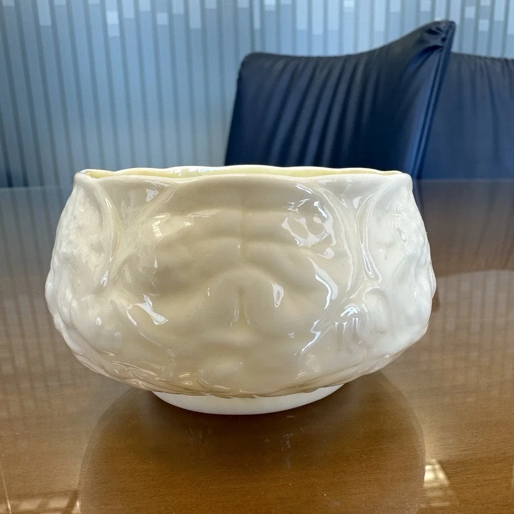 Antique Belleek Irish Porcelain Floral‎ Pattern Creamer & Sugar Dish Green Mark